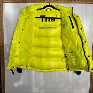 Aritzia Tna Neon Yellow Puffer Jacket